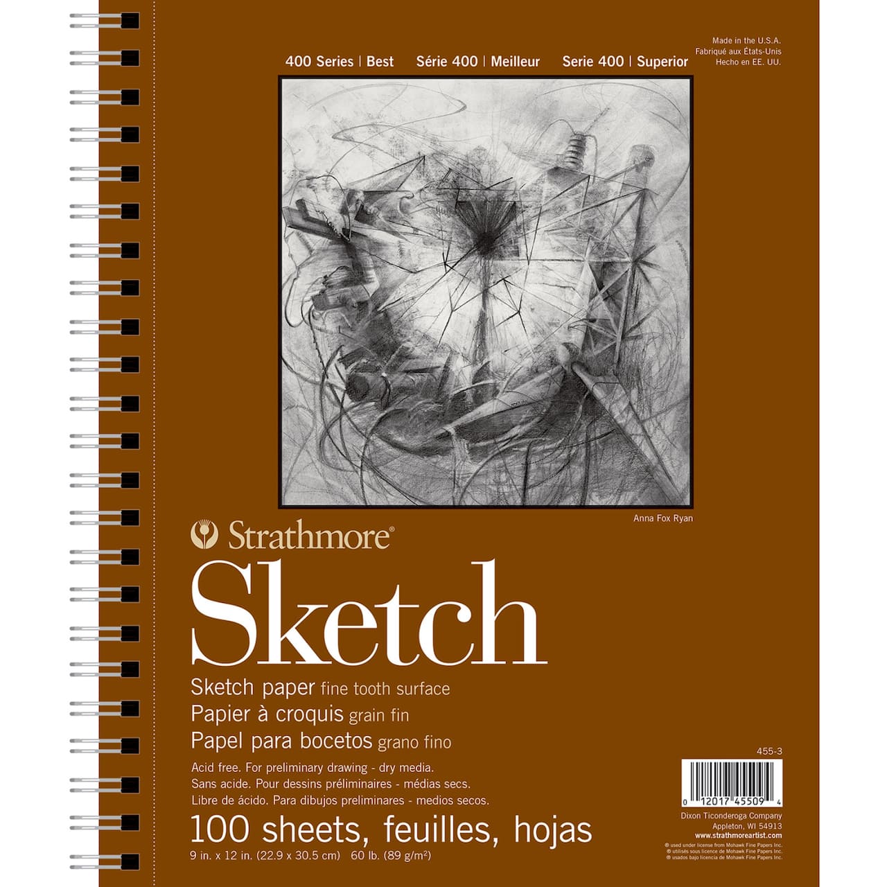 Strathmore Sketch Paper Pad, 400 Series, 100 Sheets, 9" x 12"